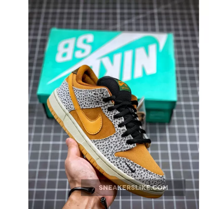 Sb Dunk Low Pro Safari NEUTRAL GREY/KUMQUAT / nike sb safari