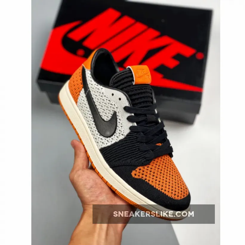 Air Jordan 1 Low Flyknit "Shattered Backboard" Sail/Starfish-Black