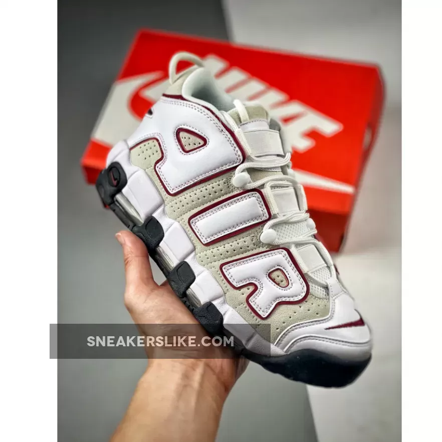 Nike Air More Uptempo White Grey Red FB1380-100 / red white uptempo