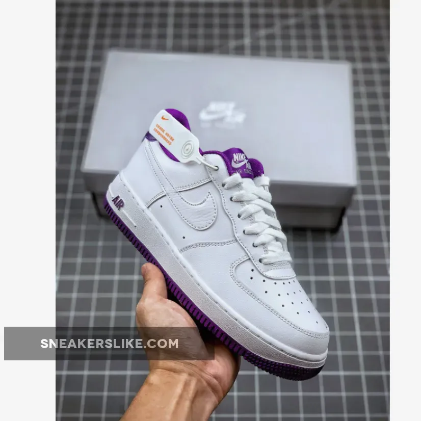 Nike Air Force Low White/Voltage Purple CJ1380-100 Af1 Voltage Purple