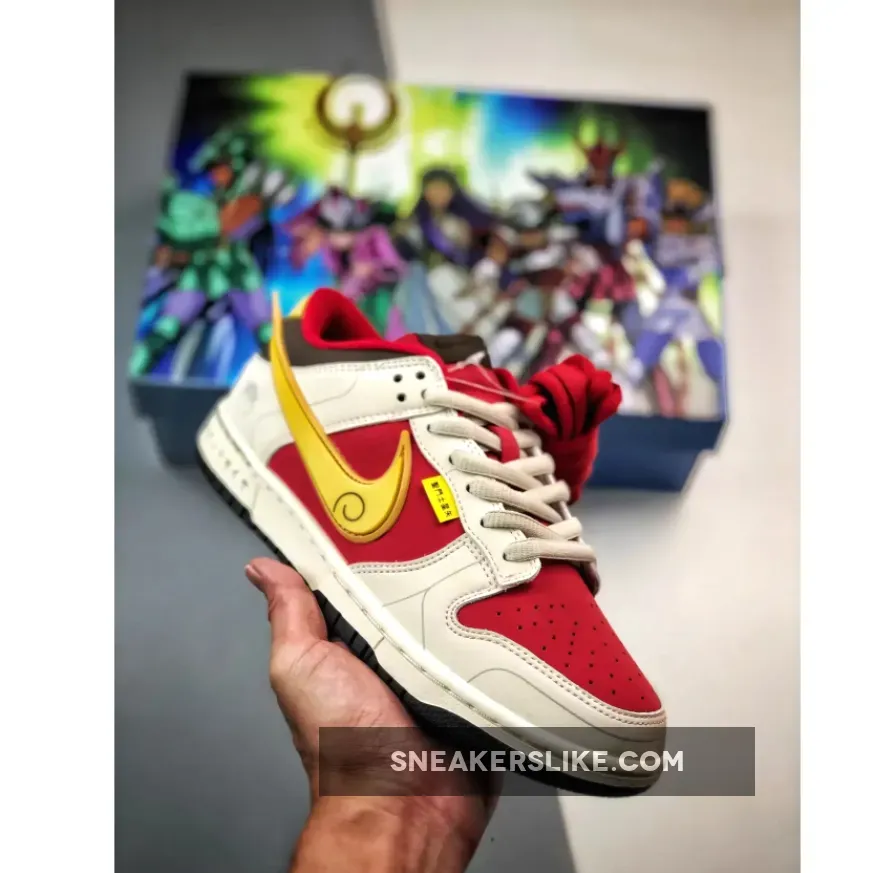 Saint Seiya X Nike Dunk Low Sail Red Gold New Releases SN-851253194