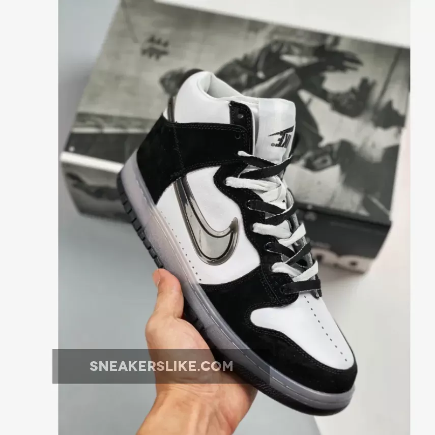 Slam Jam x Nike Dunk High Black White nike slam dunk