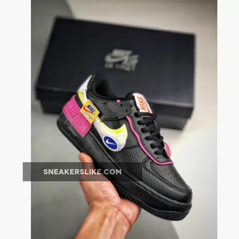 Nike Air Force 1 Shadow 'Cosmic Fuchsia' Black/Limelight White / fuchsia air force 1