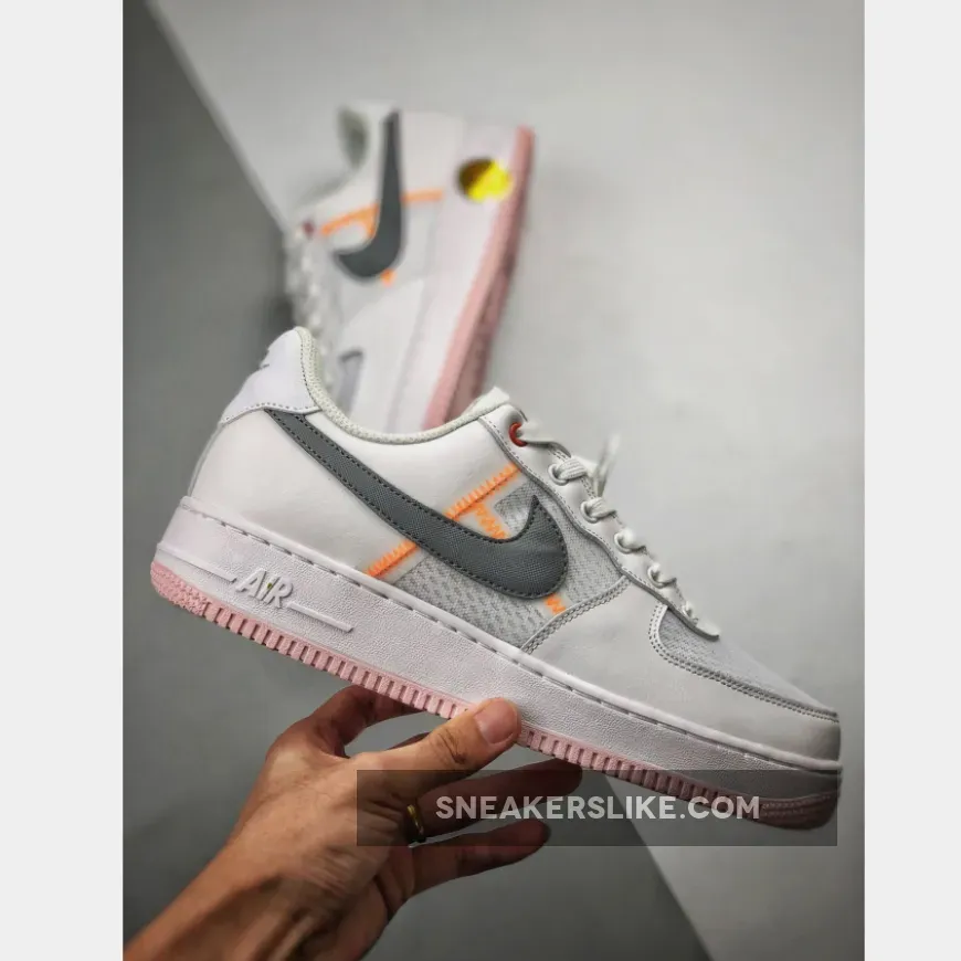 Nike Air Force 1 07 LV8 White Crimson CI0060-101 New Releases
