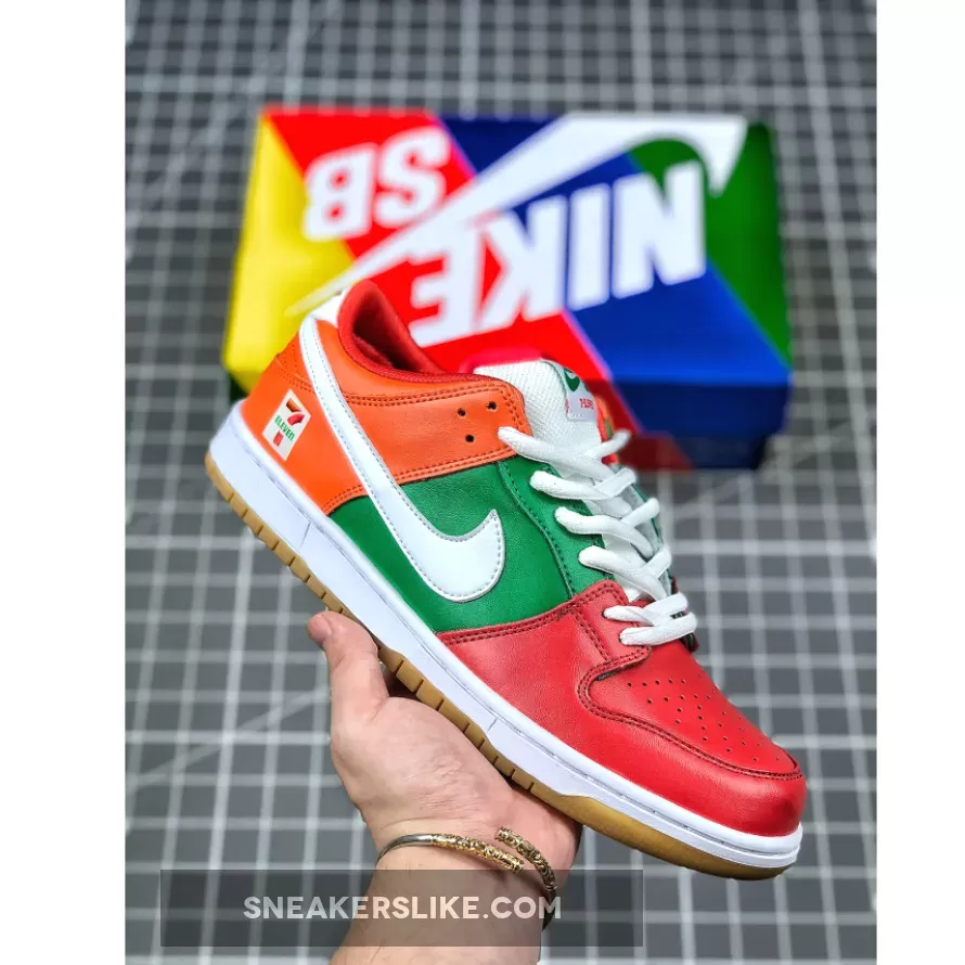 7-Eleven x Nike SB Dunk Low Red Green Orange Green Orange Dunk