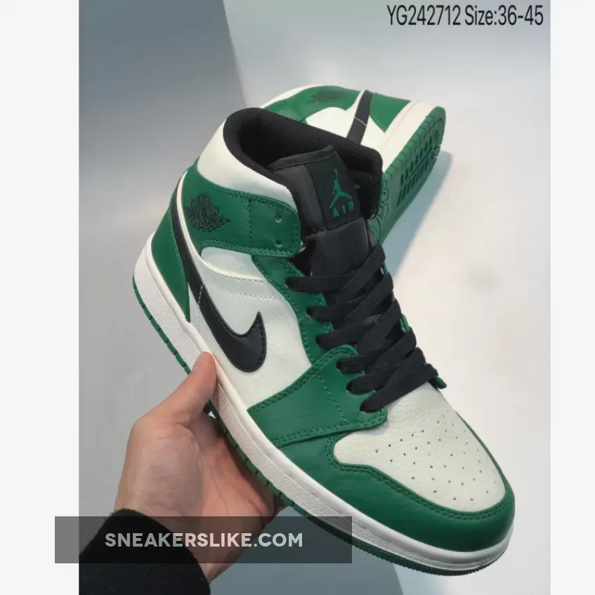 Jordan 1 Mid SE Green Black 852542-301 #air jordan 1 mid se pine