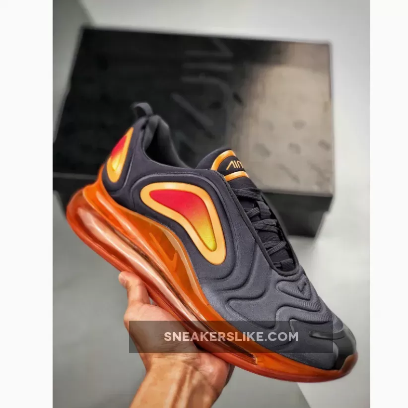 Nike Air Max 720 Black/Fuel Orange-Yellow Pulse / air max 720 orange and black