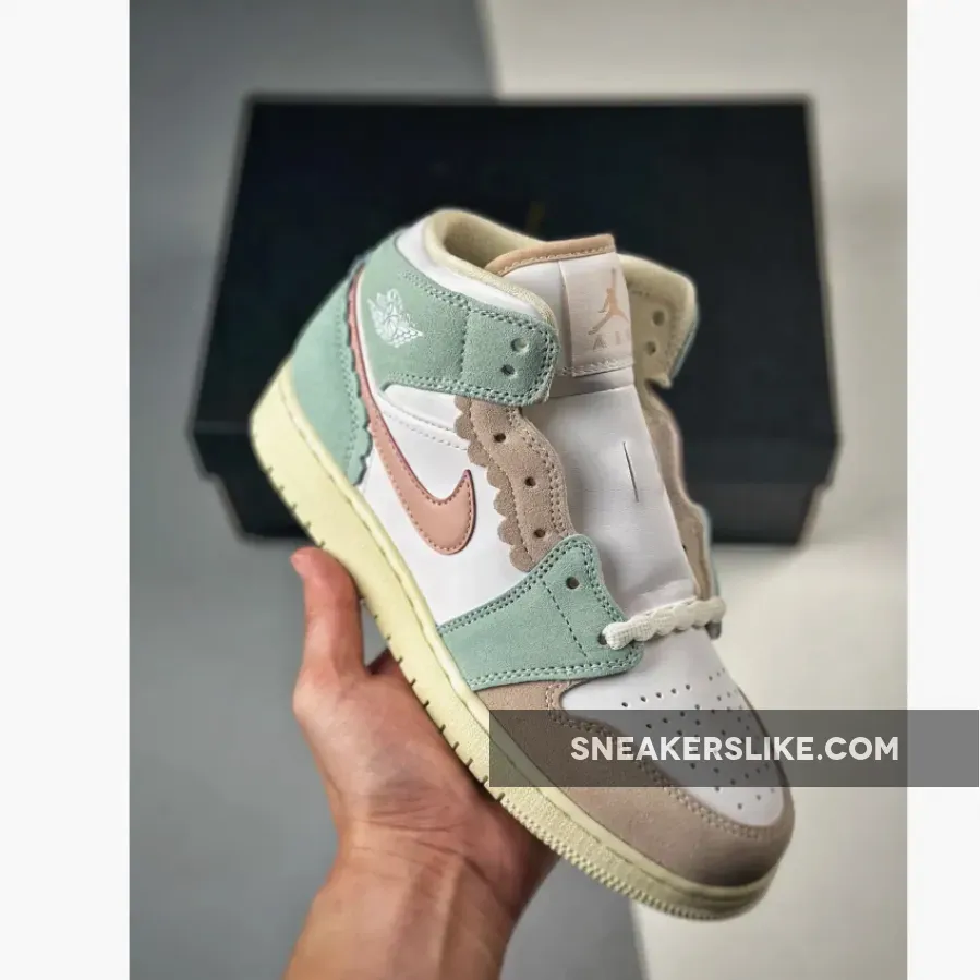 Air Pastel, Air Jordan 1 Mid GS Crimp Cut Pastel Suede DZ5361-100