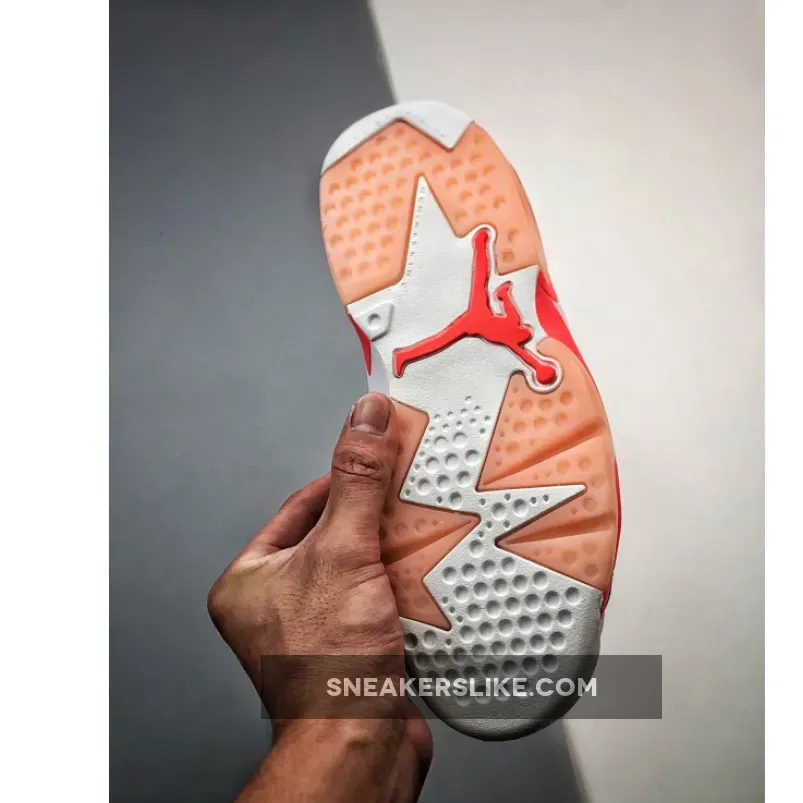 Air Jordan 6 Low GS White/Atmosphere-Infrared 23-Black Jordan 6 Lows Pink