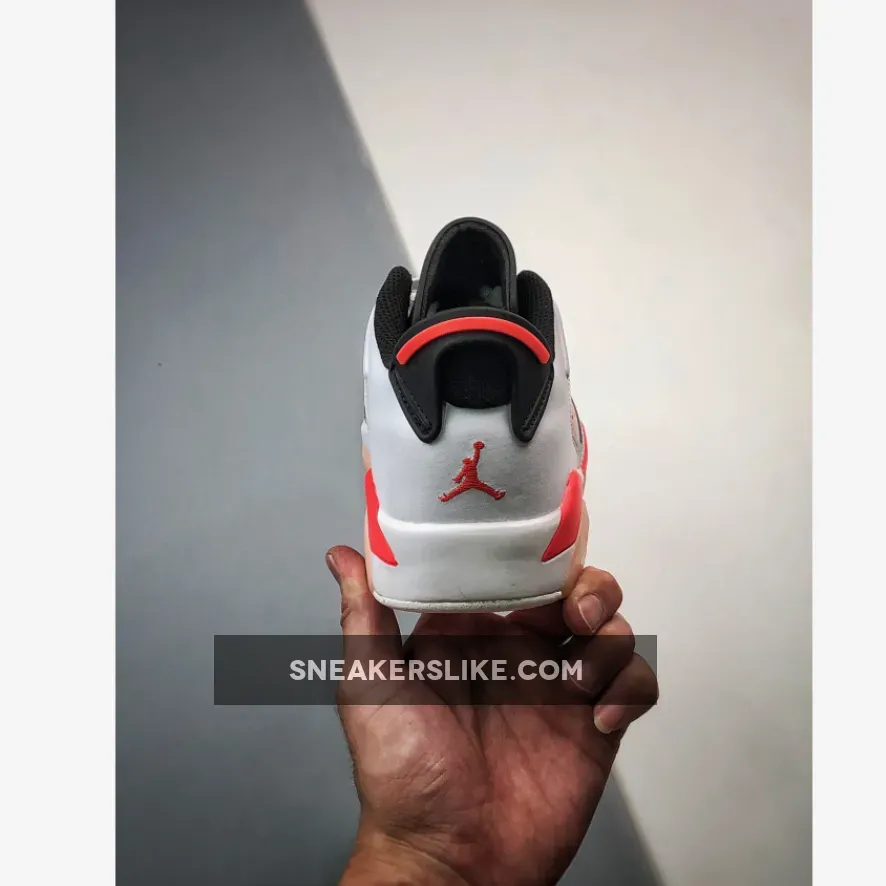 Air Jordan 6 Low GS White/Atmosphere-Infrared 23-Black Jordan 6 Lows Pink