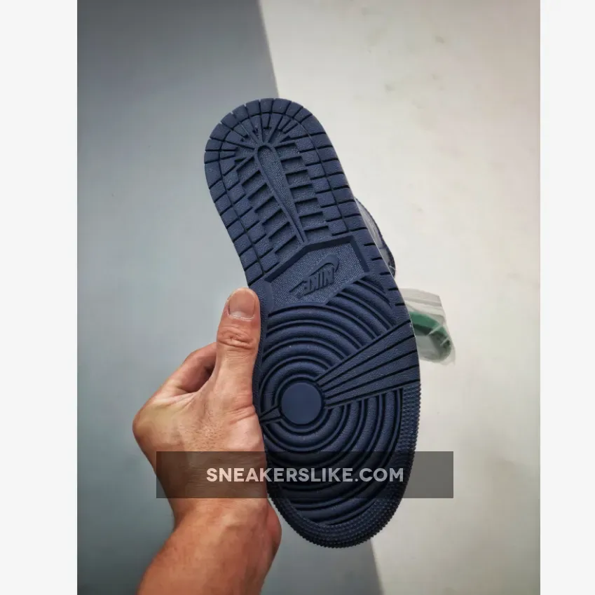 Air Jordan 1 Mid 'Seahawks' Noble Green/Midnight Navy-White / aj 1 noble green