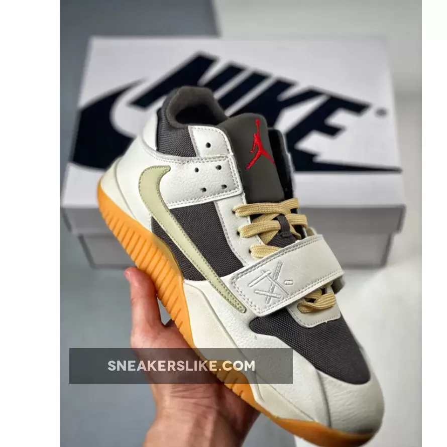 Travis Scott x Jordan Cut The Check Sail/Muslin-Black-Fire Red