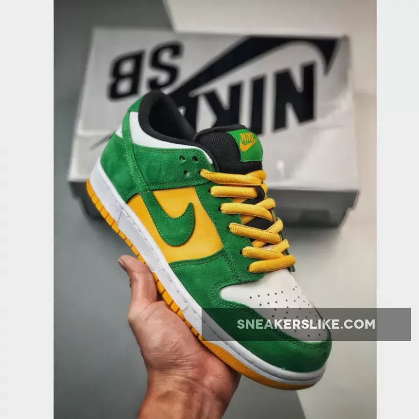 Nike SB Dunk Low Bucks White/Classic Green/Del Sol 304292-132 / sb bucks