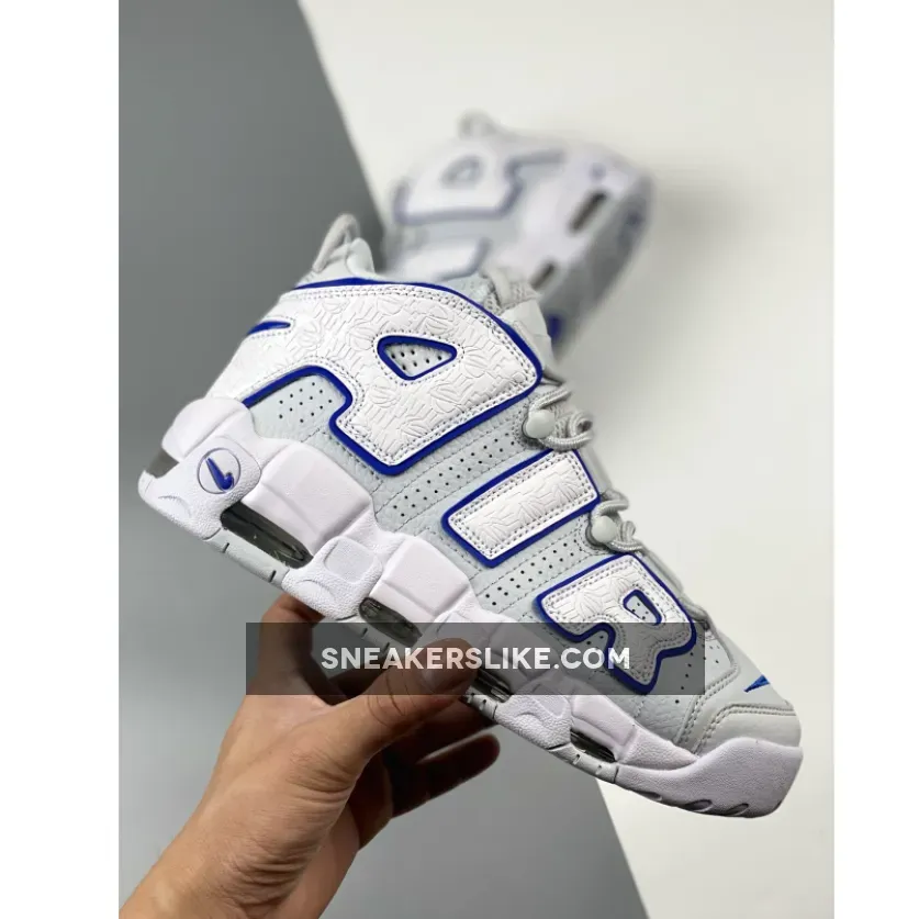 Nike Air More Uptempo Embossed White Game Royal FD0669-100 nike uptempo white and blue