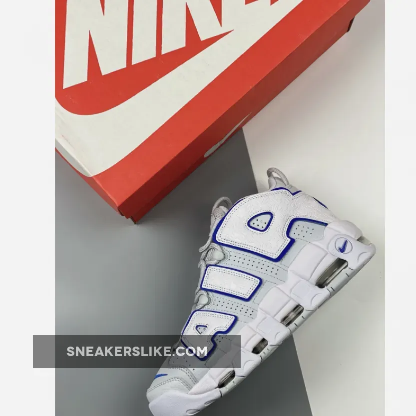Nike Air More Uptempo Embossed White Game Royal FD0669-100 nike uptempo white and blue