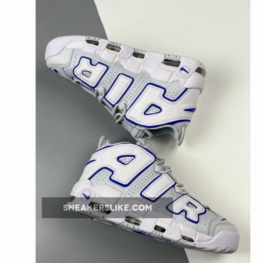 Nike Air More Uptempo Embossed White Game Royal FD0669-100 nike uptempo white and blue