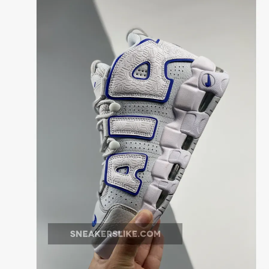 Nike Air More Uptempo Embossed White Game Royal FD0669-100 nike uptempo white and blue