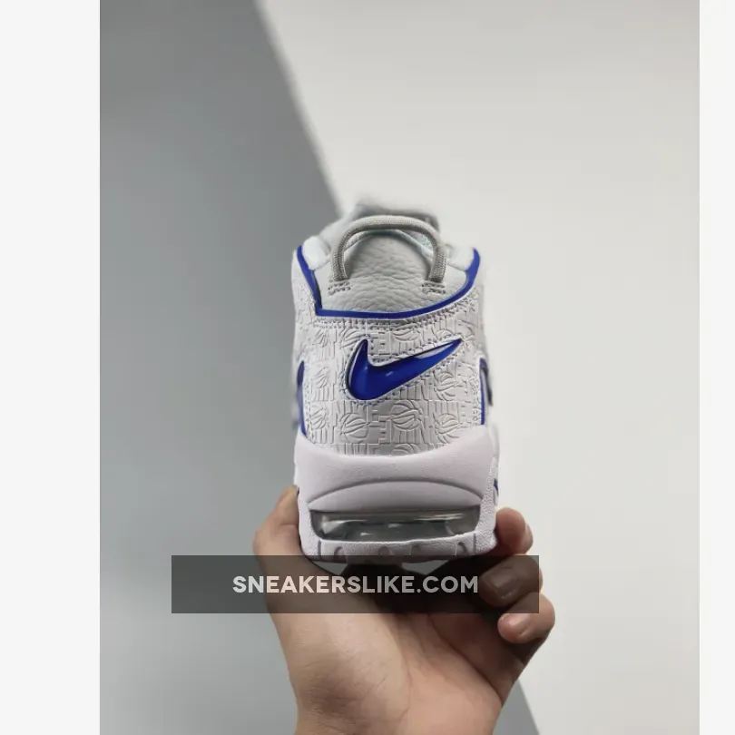 Nike Air More Uptempo Embossed White Game Royal FD0669-100 nike uptempo white and blue
