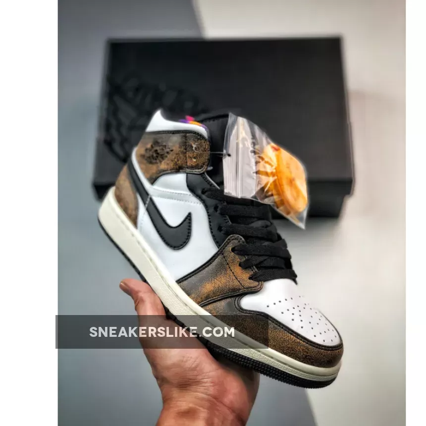 Air Jordan 1 Mid Wear Away Orange DQ8417-071 - white and orange jordan 1s