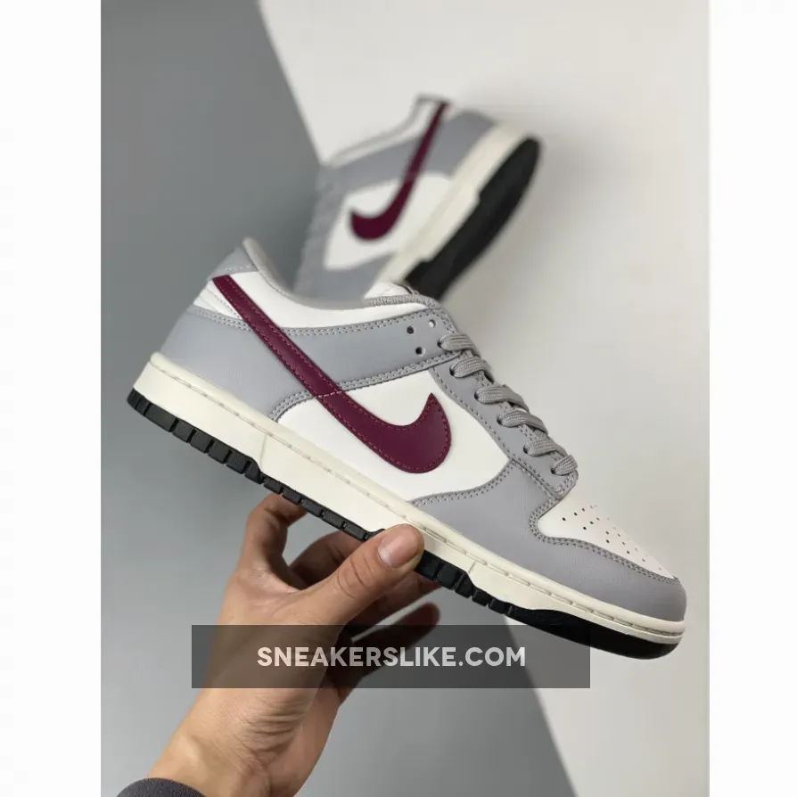 Nike Dunk Low Pale Ivory/Redwood/Light Silver DD1503-122 maroon dunks