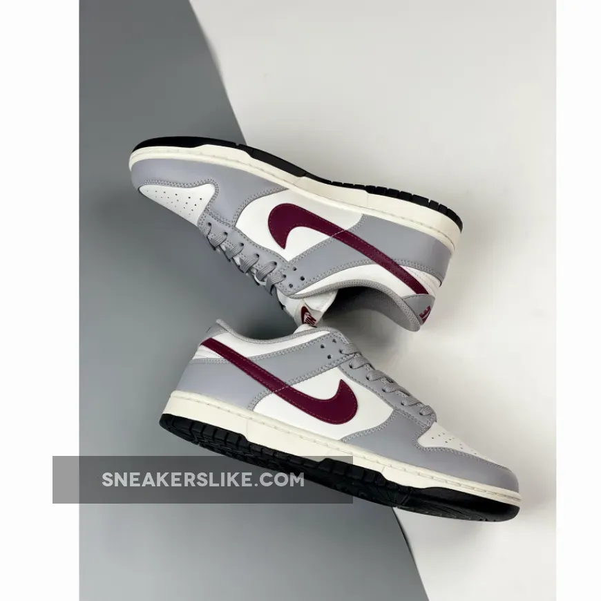Nike Dunk Low Pale Ivory/Redwood/Light Silver DD1503-122 maroon dunks