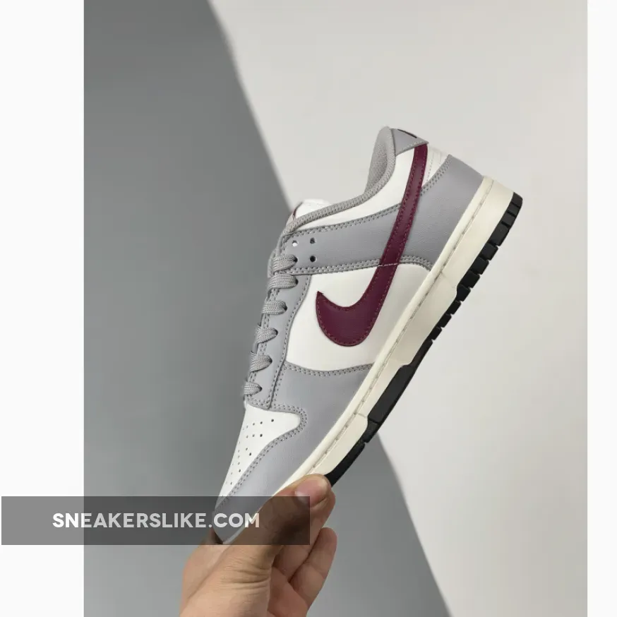 Nike Dunk Low Pale Ivory/Redwood/Light Silver DD1503-122 maroon dunks