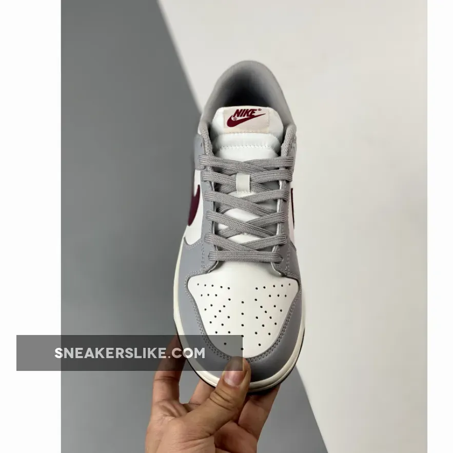 Nike Dunk Low Pale Ivory/Redwood/Light Silver DD1503-122 maroon dunks