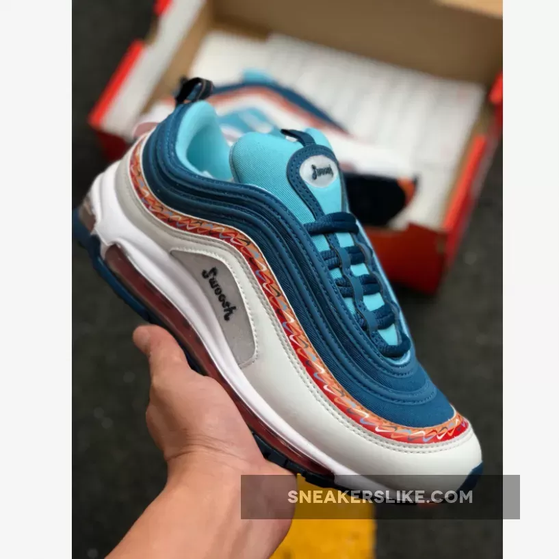 Nike Air Max 97 Swoosh Chain Pack Blue White CQ4818-400 air max with chain