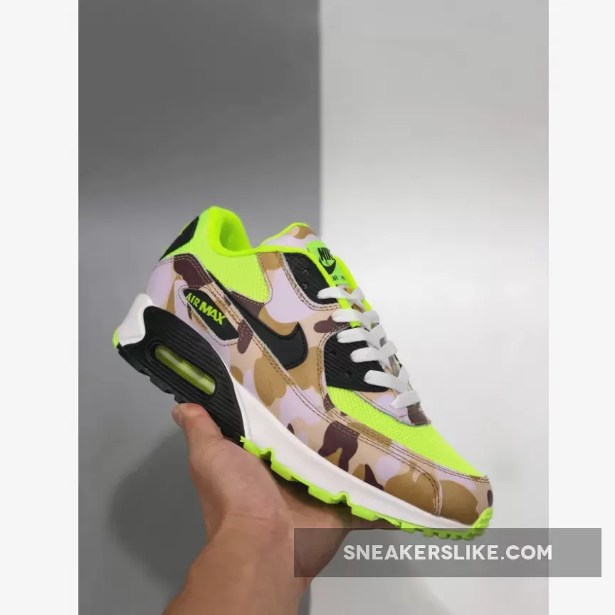 Nike Air Max 90 Volt Duck Camo CW4039-300 - green camouflage nike air max