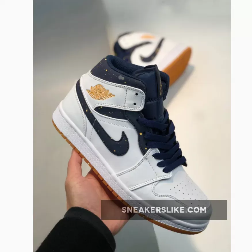 Air Jordan 1 Mid 'Jeter' Sail Bronze College Navy - air jordan 1 mid jeter