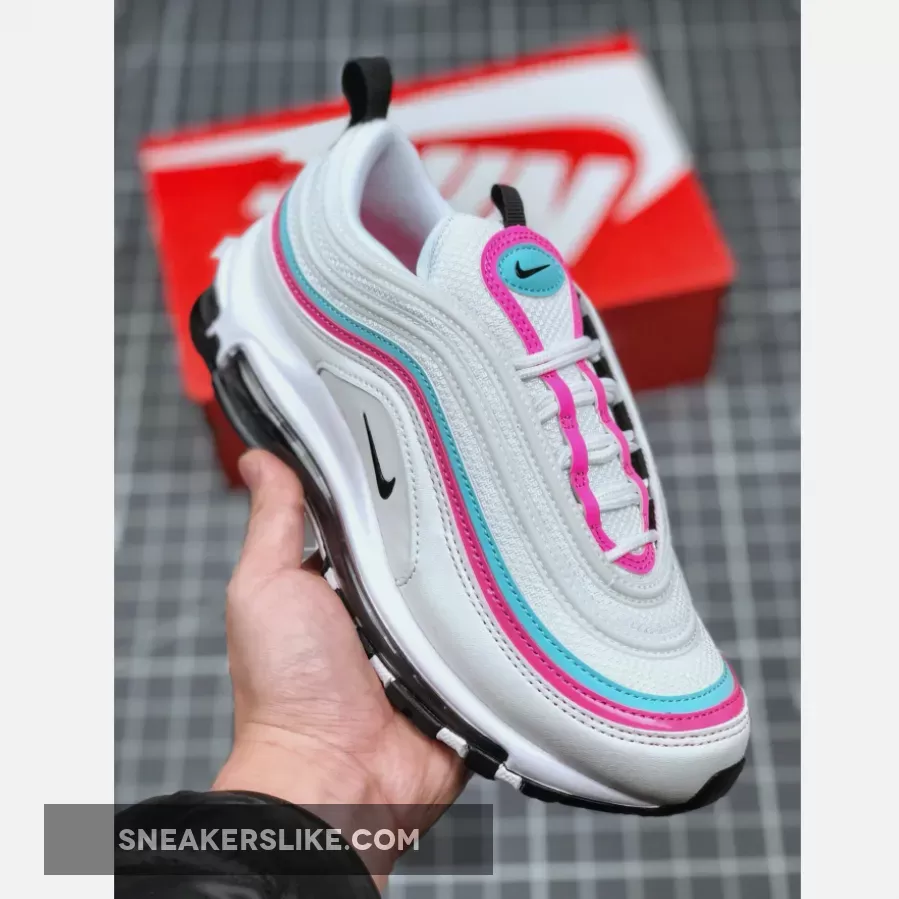 Nike Air Max 97 White Black Pink For Women #womens air max 97 pink