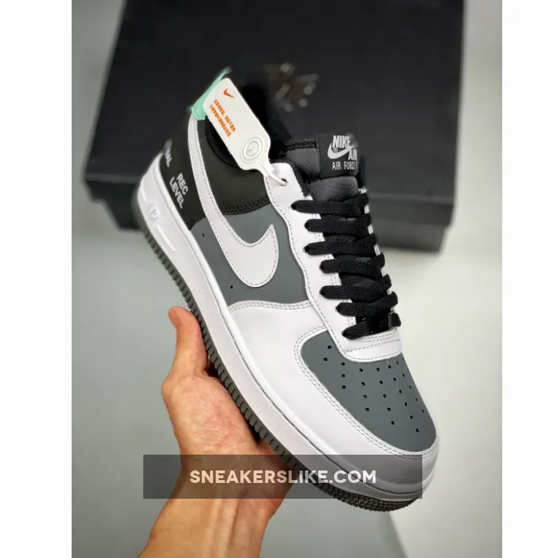 Nike Air Force 1 Low Black/Dark Grey-White - dark grey air force 1