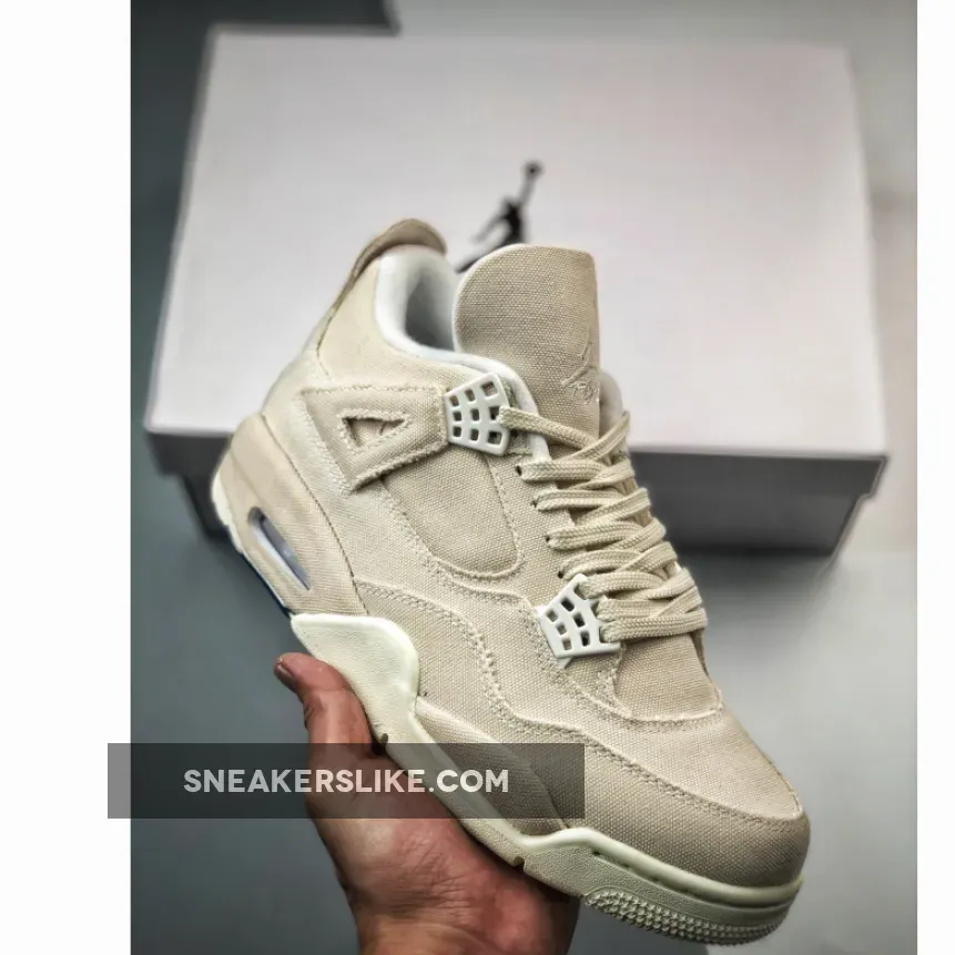Air Jordan 4 Sail Cement Grey Womens DQ4909-100 / blank jordan 1