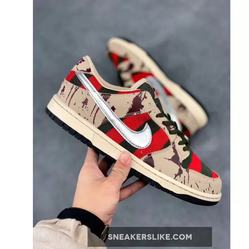 Nike SB Dunk Low 'Freddy Krueger' Taupe/Chrome freddy kruger dunks