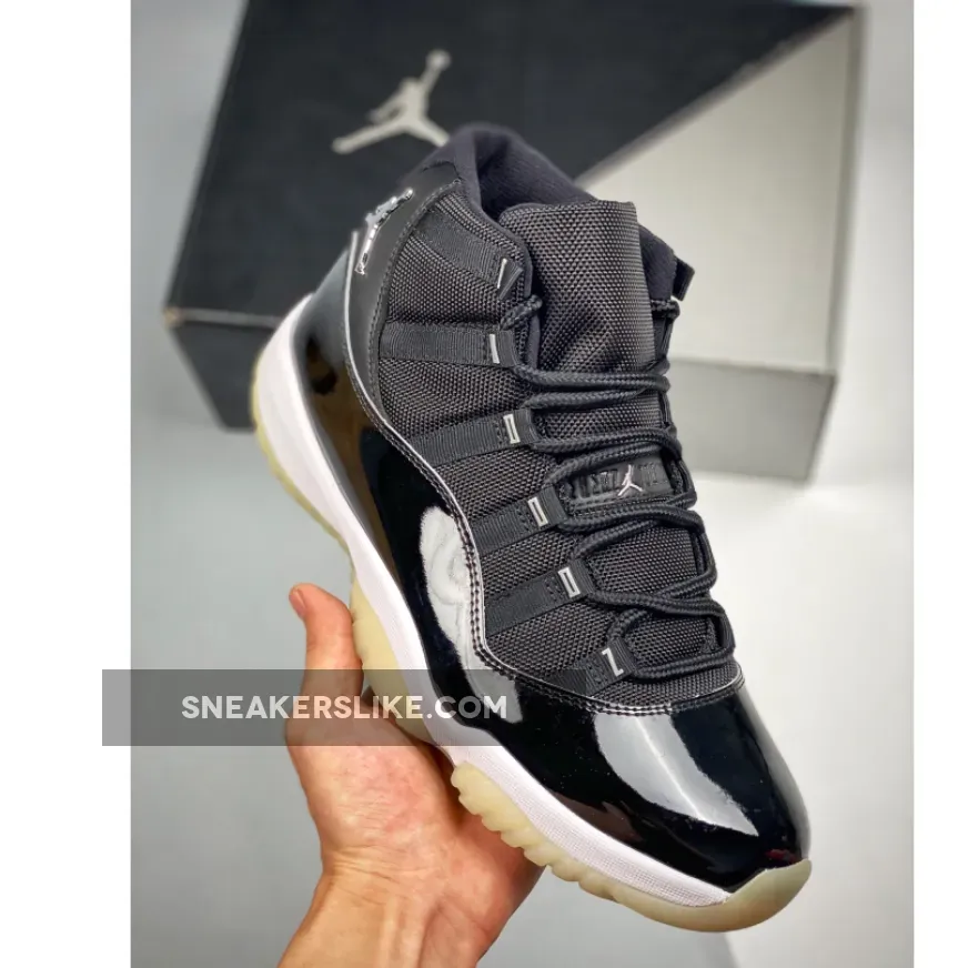 Air Jordan 11 Retro 'Clear Black' AJ11 Clear-White-Metallic Silver jordan 11 anniversary white