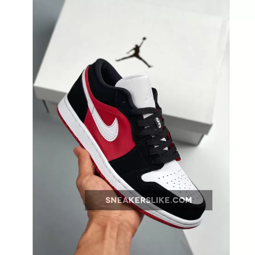 Air Jordan 1 Low Chicago Black Gym Red jordan 1 white gym red black