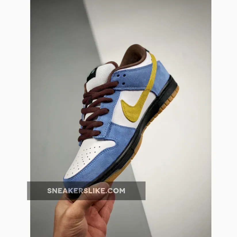 Nike SB Dunk Low 'Homer' White/Medium Yellow-University Blue - nike 6.0 dunk low