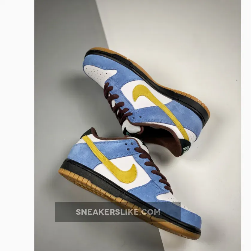 Nike SB Dunk Low 'Homer' White/Medium Yellow-University Blue - nike 6.0 dunk low