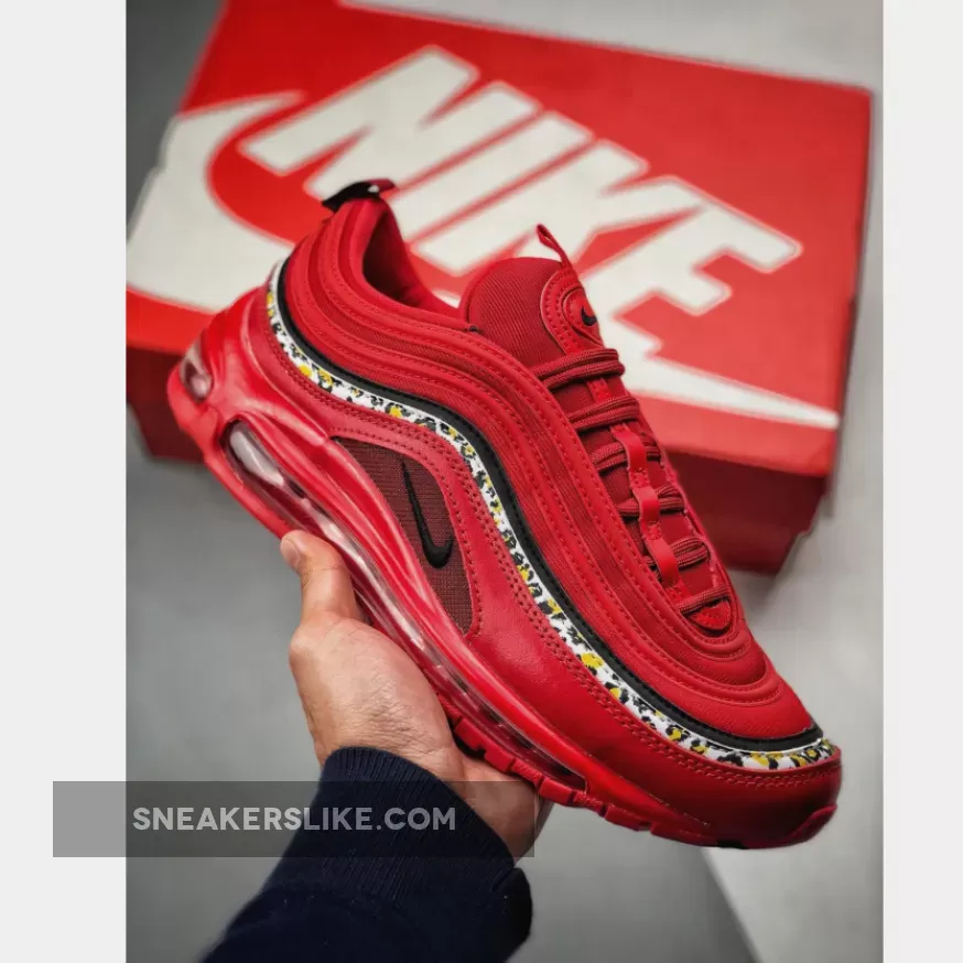 Nike Air Max 97 Red Leopard Pack Womens BV6113-600 / nike red and black sneakers