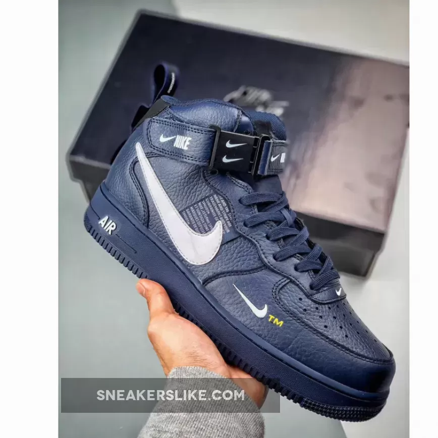 Nike Air Force 1 Mid Utility Obsidian/White-Black-Tour Yellow