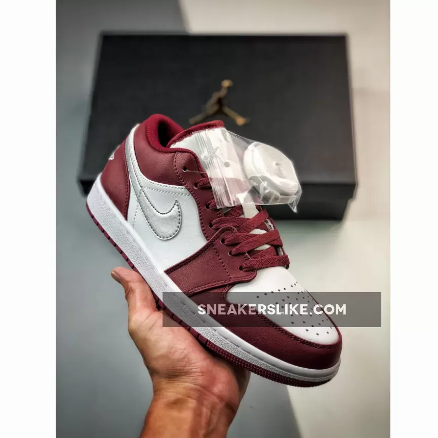 Air Jordan 1 Low White/Bordeaux 553558-615 #jordan low bordeaux