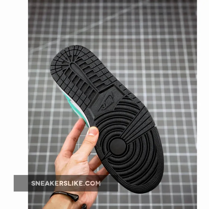 Air Jordan 1 Mid White/Black/Island Green nike jordans green and black