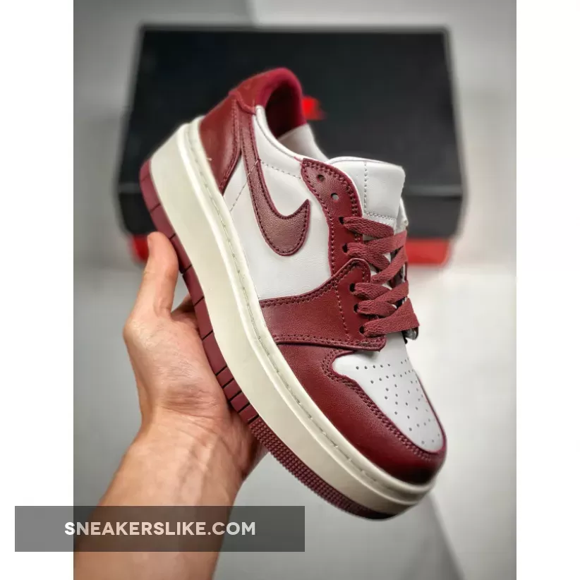 Air Jordan 1 Low LV8D Team Red For Womens DH7004-161 Air Jordan 1 Elevate Low Dark Beetroot