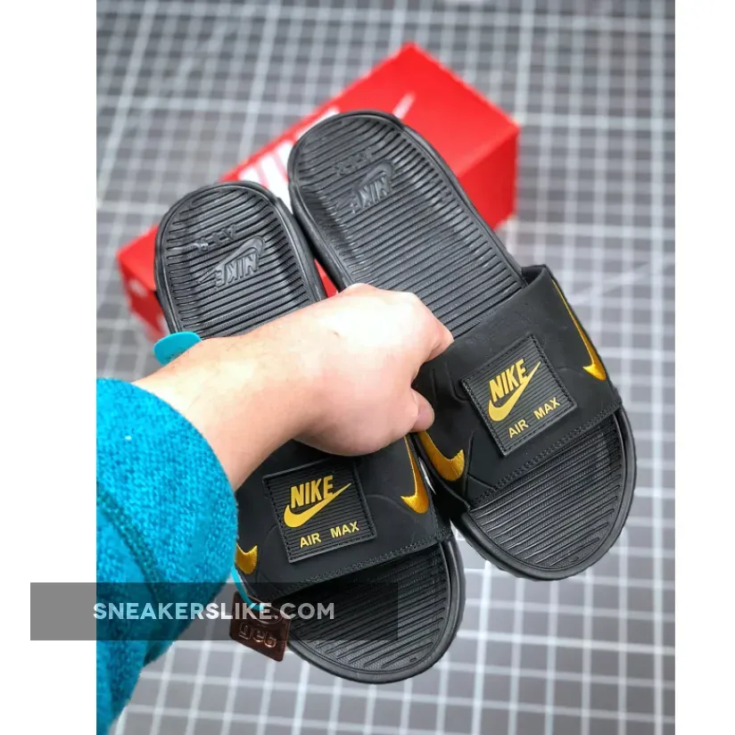 Nike Air Max 90 Slide Black Gold Air Max 90 Black Gold