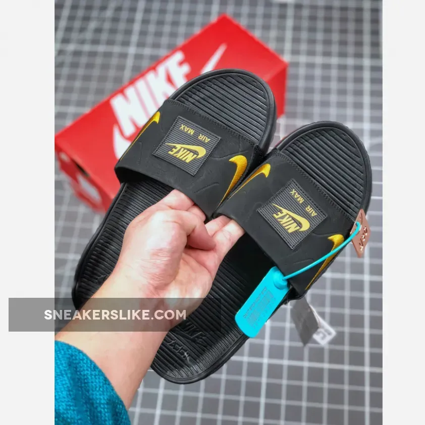 Nike Air Max 90 Slide Black Gold Air Max 90 Black Gold