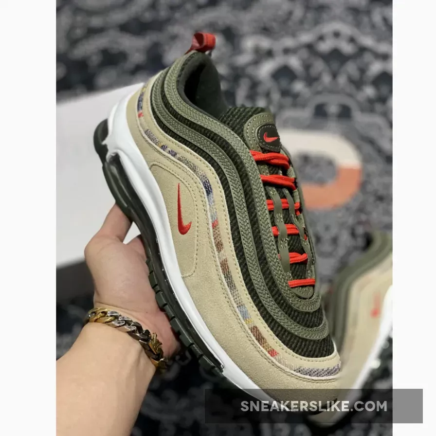 Pendleton x Nike Air Max 97 By You Black Olive - nike air max pendleton