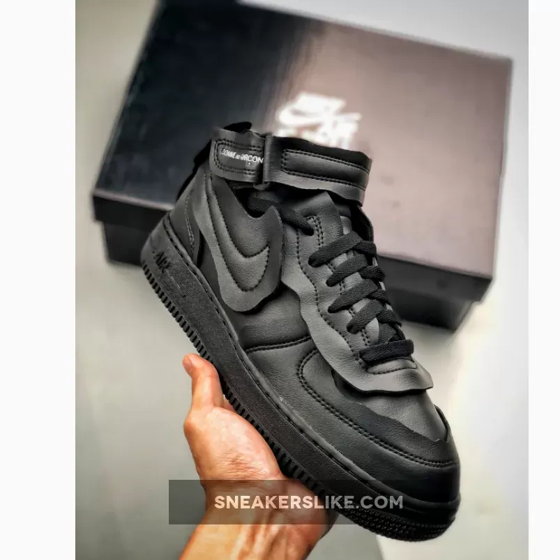 Comme Des Garçons X Nike Air Force 1 Mid Black Restock