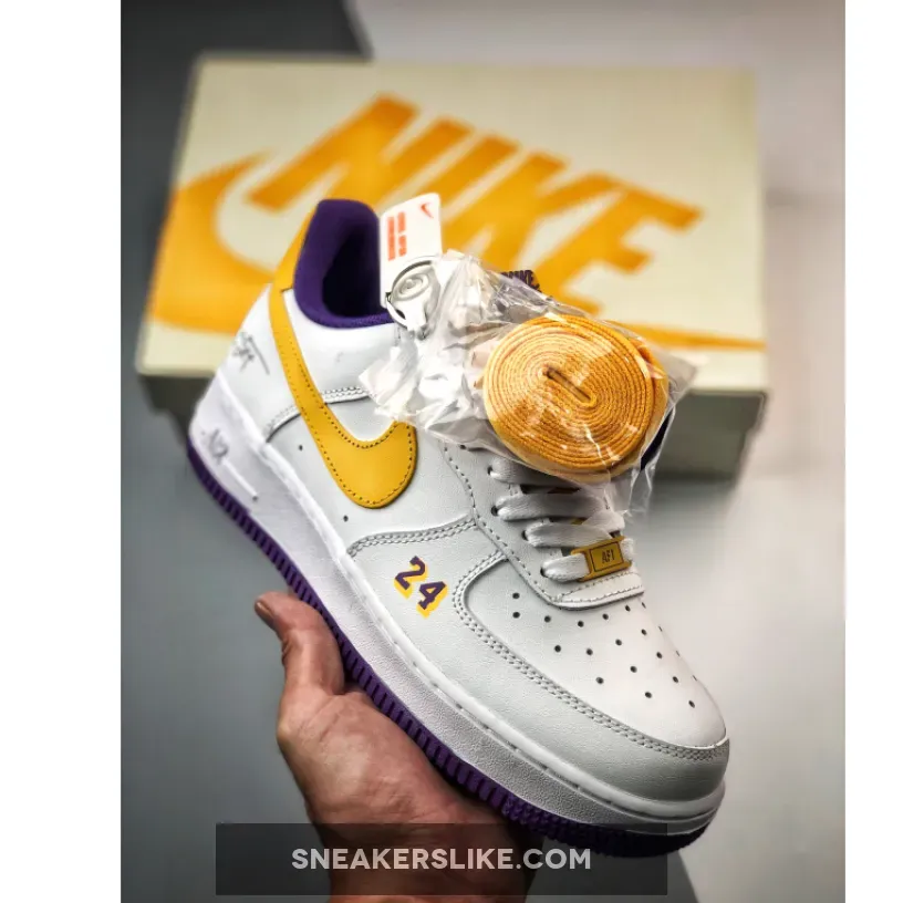 Nike Air Force 1 Low 'Laker 24' White Purple / laker air force 1
