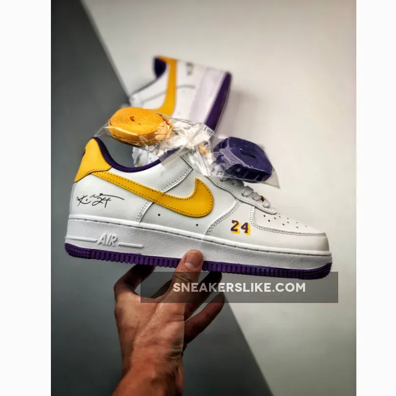 Nike Air Force 1 Low 'Laker 24' White Purple / laker air force 1