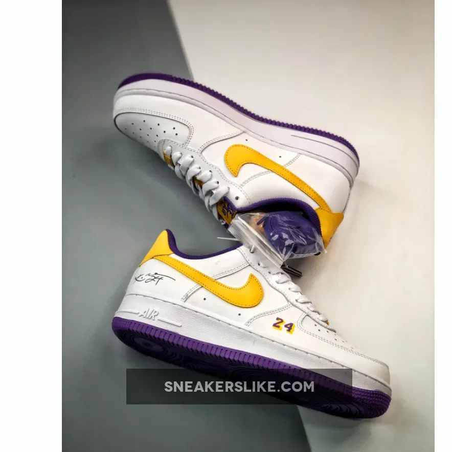 Nike Air Force 1 Low 'Laker 24' White Purple / laker air force 1